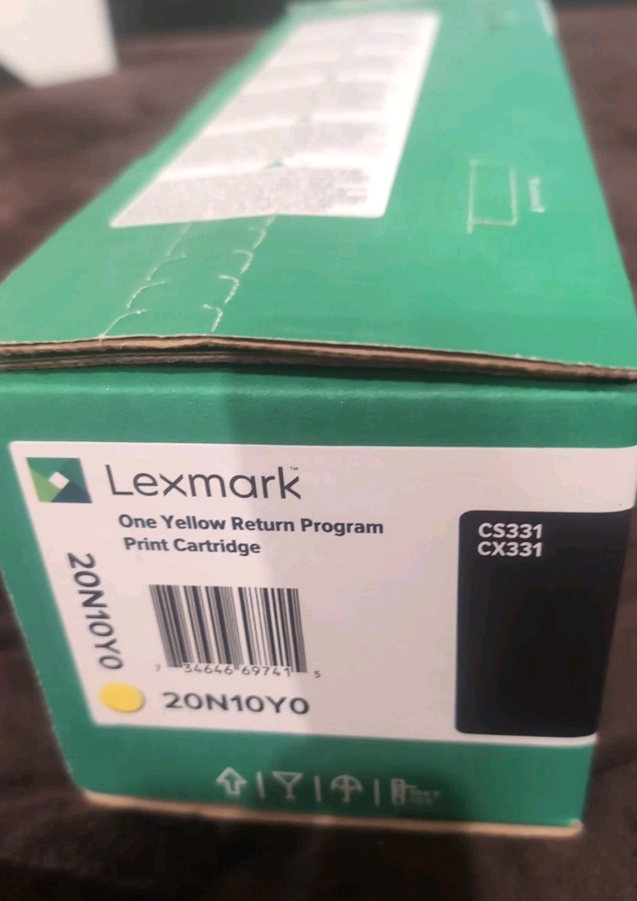 Lexmark 20N10Y0 Yellow Return Program Print Cartridge, Yellow OEM Toner