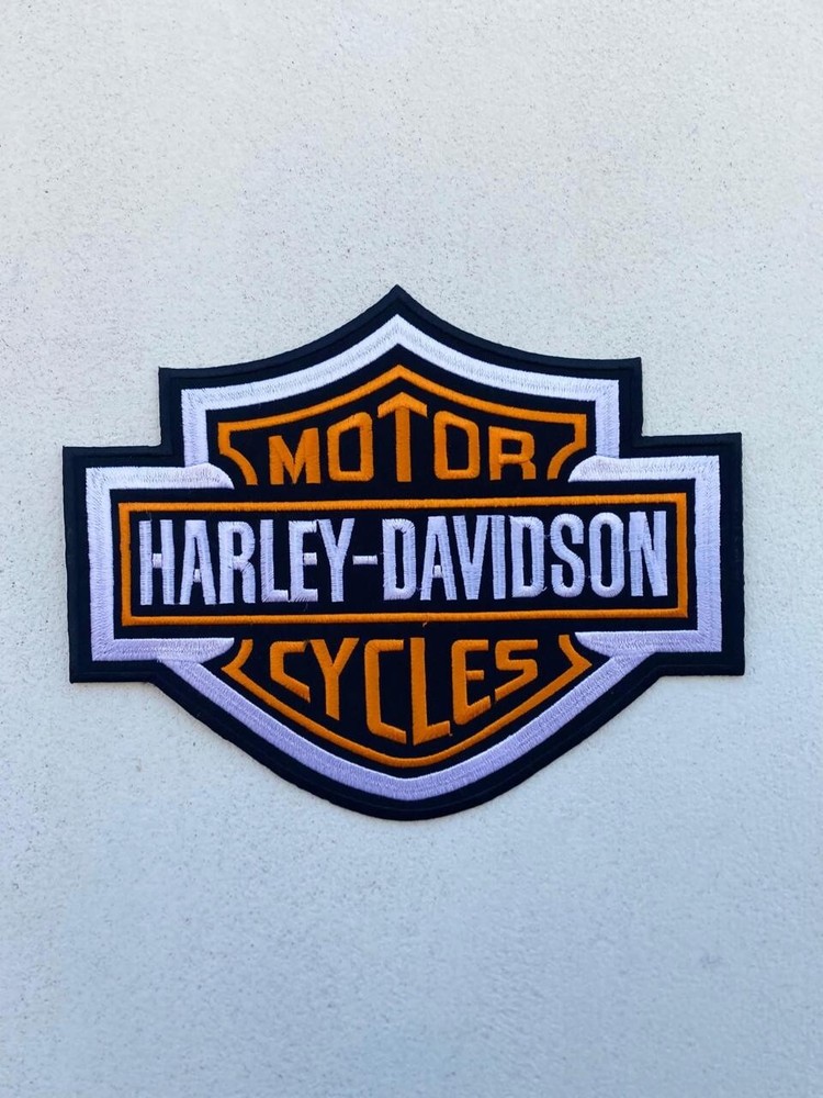 2PCS Harley DavidsonLarge 9.25" Bar & Shield Sew-On / Iron-On Patch