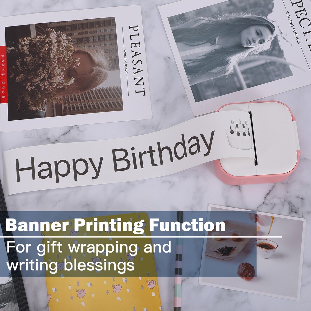 Phomemo T02 Pocket Wireless Bluetooth Thermal Paper Printer Photo Label Maker