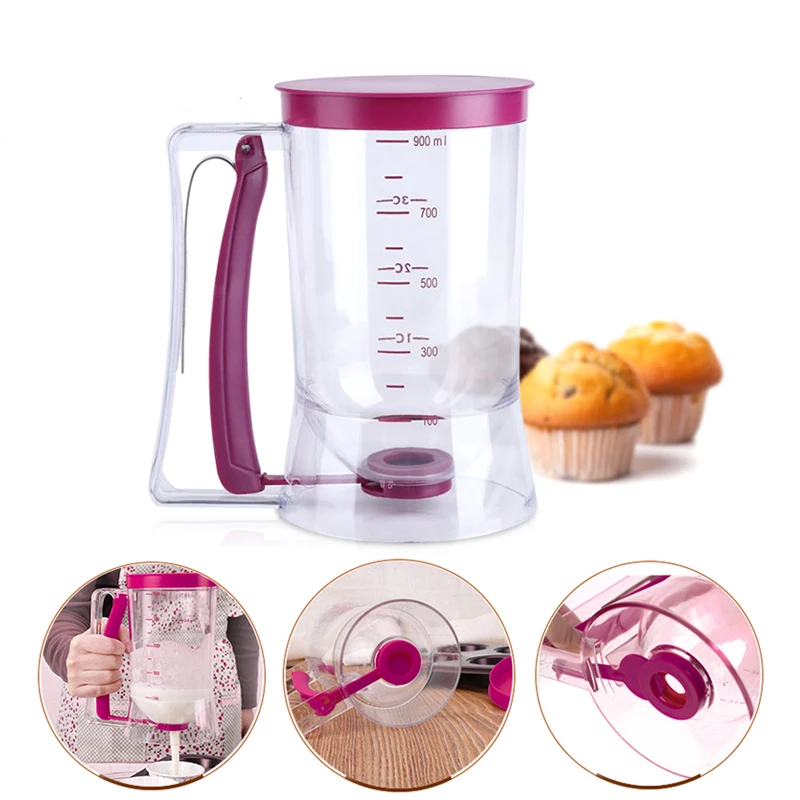 Pancake Batter Dispenser Flour Paste Separator Cupcake Muffin Kitchen Measuring