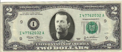 Eric Clapton $2 Dollar Bill Mint! Rare! $1…