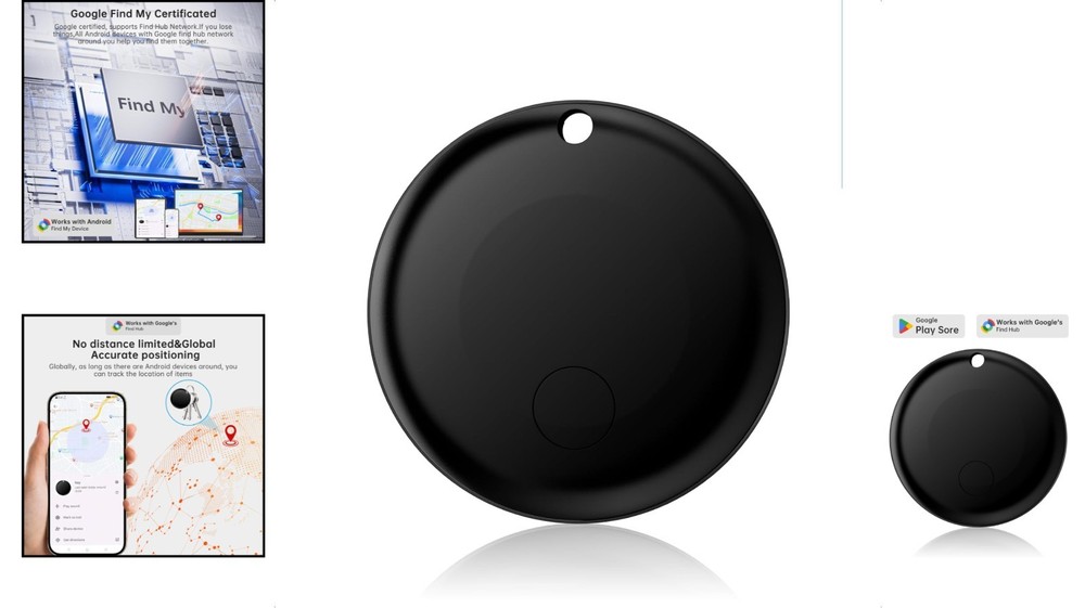 Compact Android Tracker Tag - 110dB Alerts, Waterproof, Ultra-Long Battery