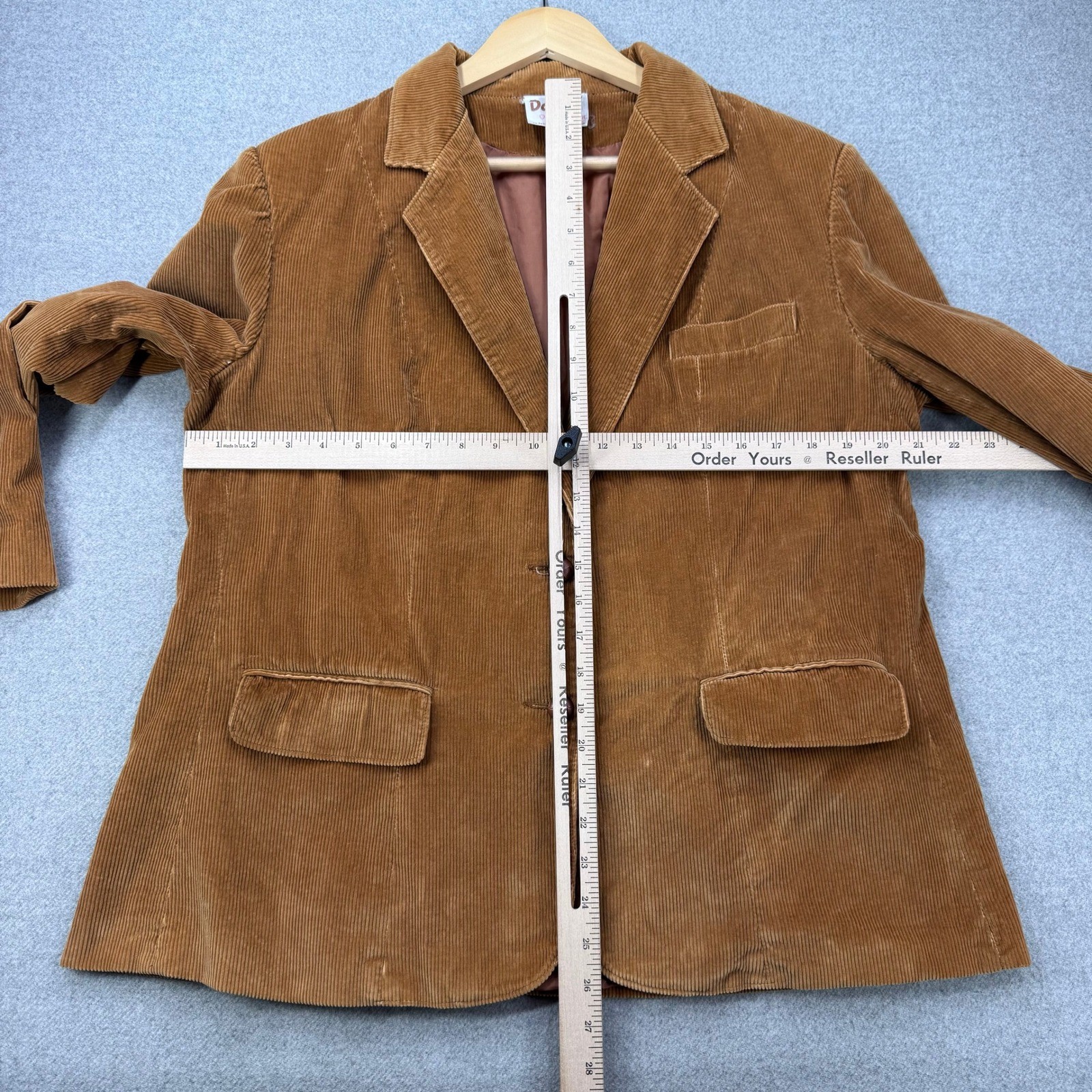 Vintage 70s Danlee Corduroy Sport Coat Blazer Brown Wide Wale Mens 40 Preppy Ivy