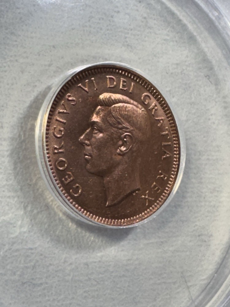 1949 Canada 1 Cent Graded MS 65 RD by ANACS