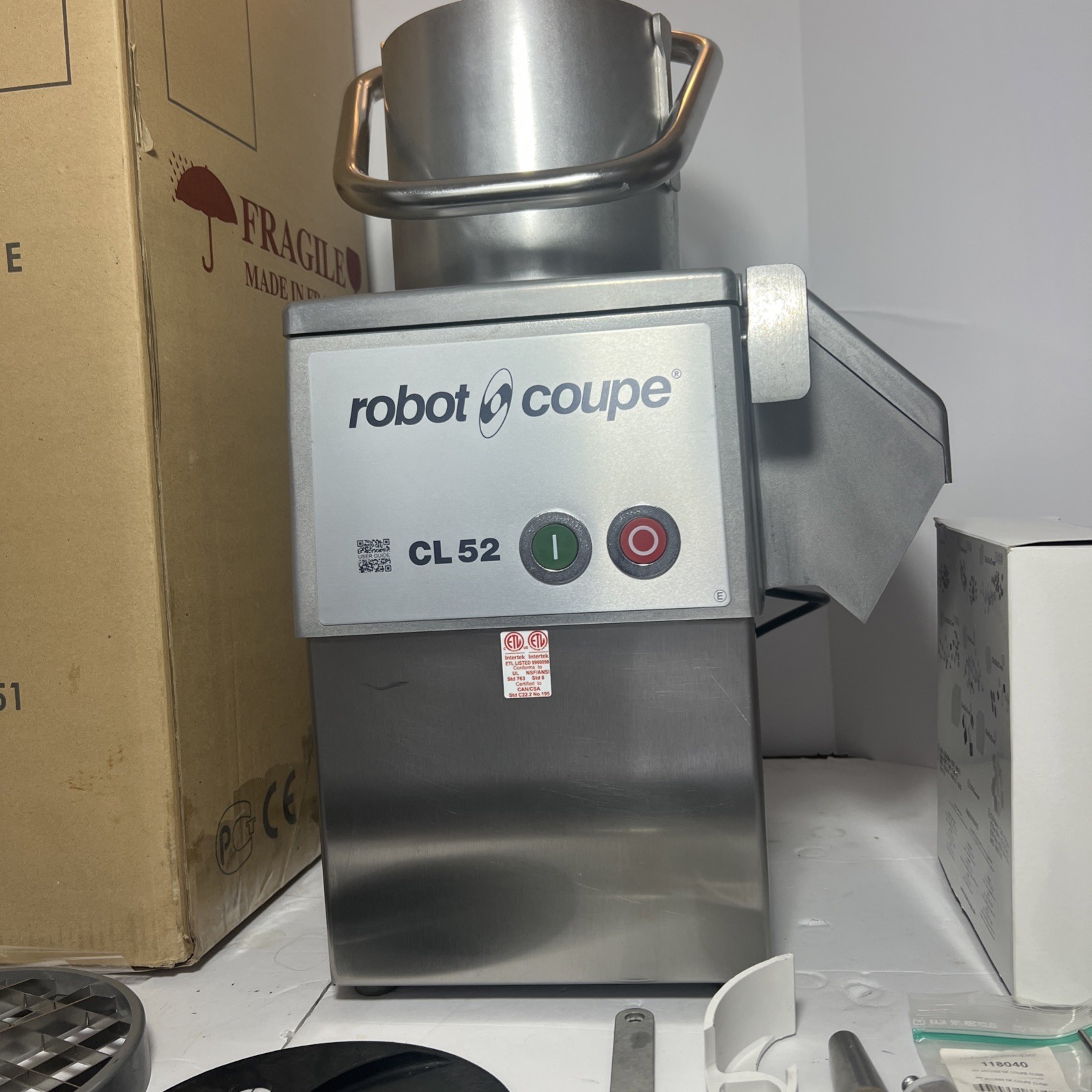Robot Coupe CL 52 E Series E Continuous Feed Vegetable / Food Processor W/ Discs