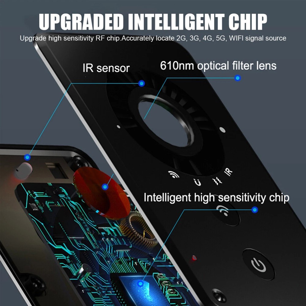 Replacement Wireless Anti-Spy Camera RF Detector Scanner for Security Check