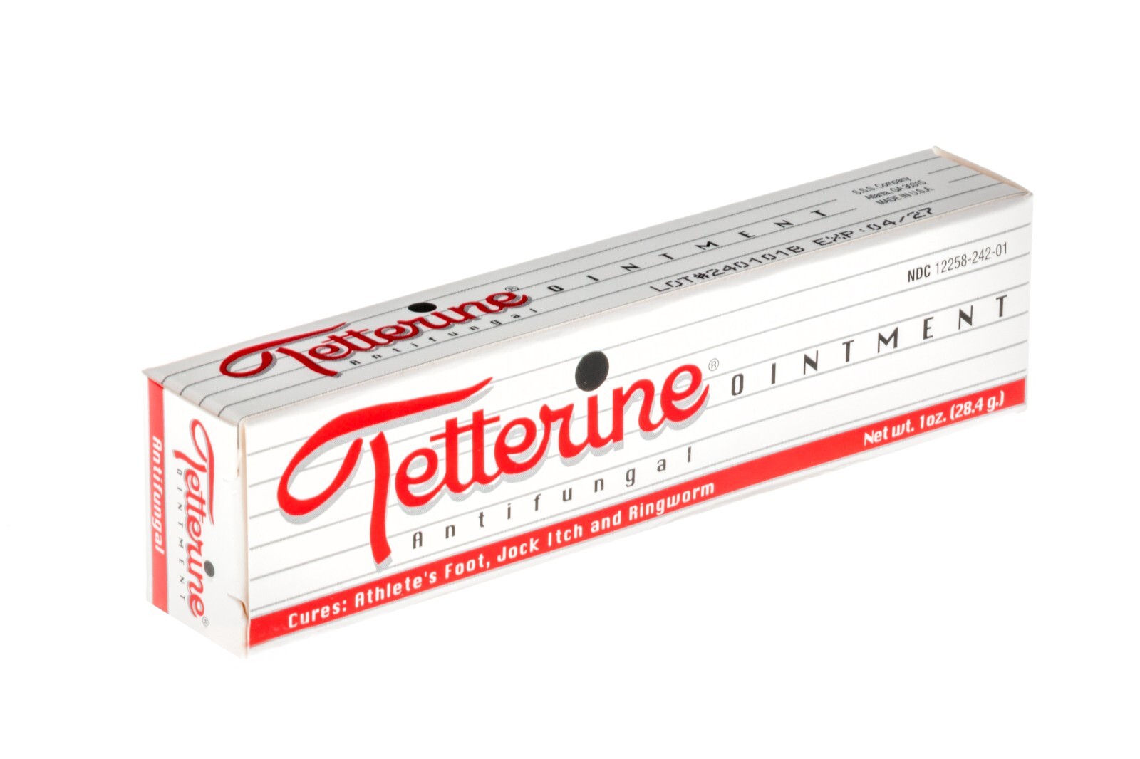 Tetterine Antifungal Cream for Athlete's Foot, Jock Itch, Ringworm - 1 oz