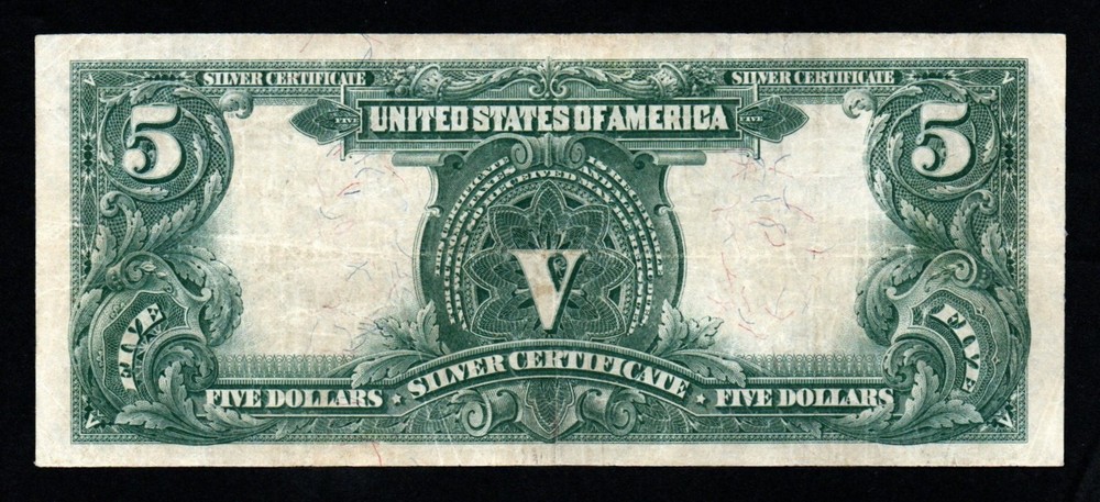 1899 $5 LARGE Size INDIAN CHIEF VF+ Silver Certificate!