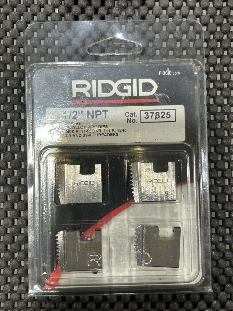 RIDGID 37825 1/2 inch Pipe Threading Die - 4 Pack