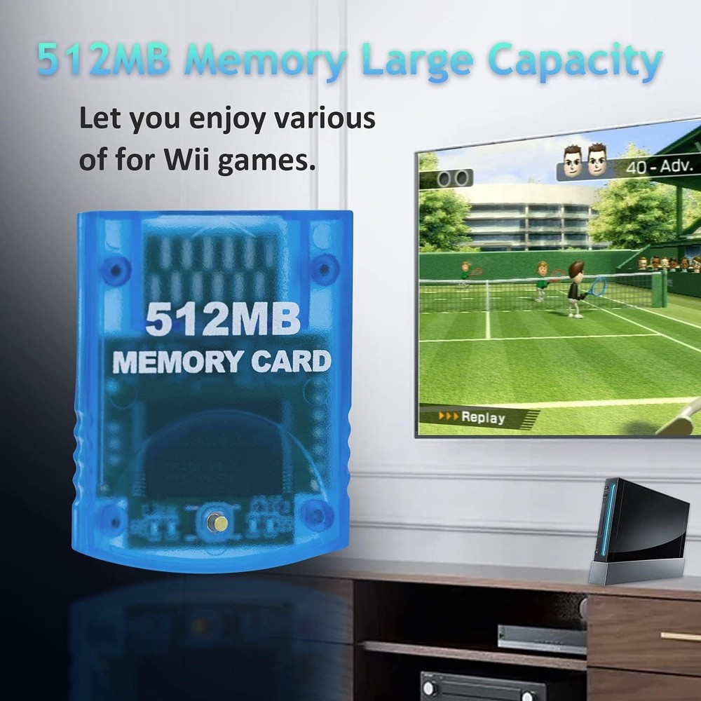 Gamecube & Wii Memory Card 512MB - Temperature Proof with High Speed 8192 Blocks