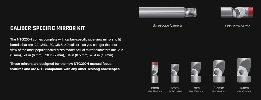 Teslong NTG200H Focus and Fold Borescope w/USB Connection, Silver, NTG200H