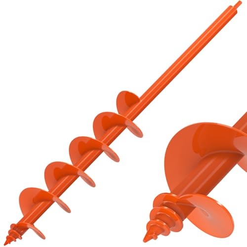 Threaded Auger Drill Bit for Planting, 4''x 32'' Drill Augers for Digging