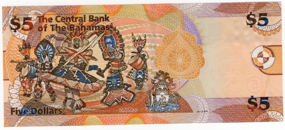 BAHAMAS P-72A 5 Dollars 2013 UNC