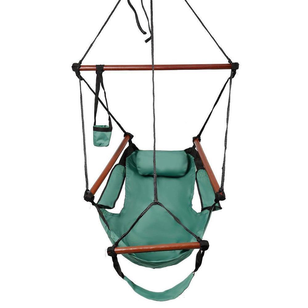 Hammock Hanging Chair Air Deluxe Sky Outdoor Chair Solid Wood 250lb Patio Garden