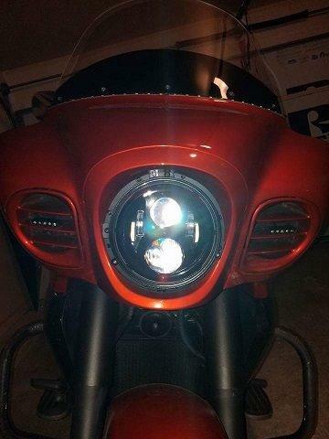 For Harley Davidson CVO Ultra Classic 7" Headlight Round Mount Bracket Ring BLK