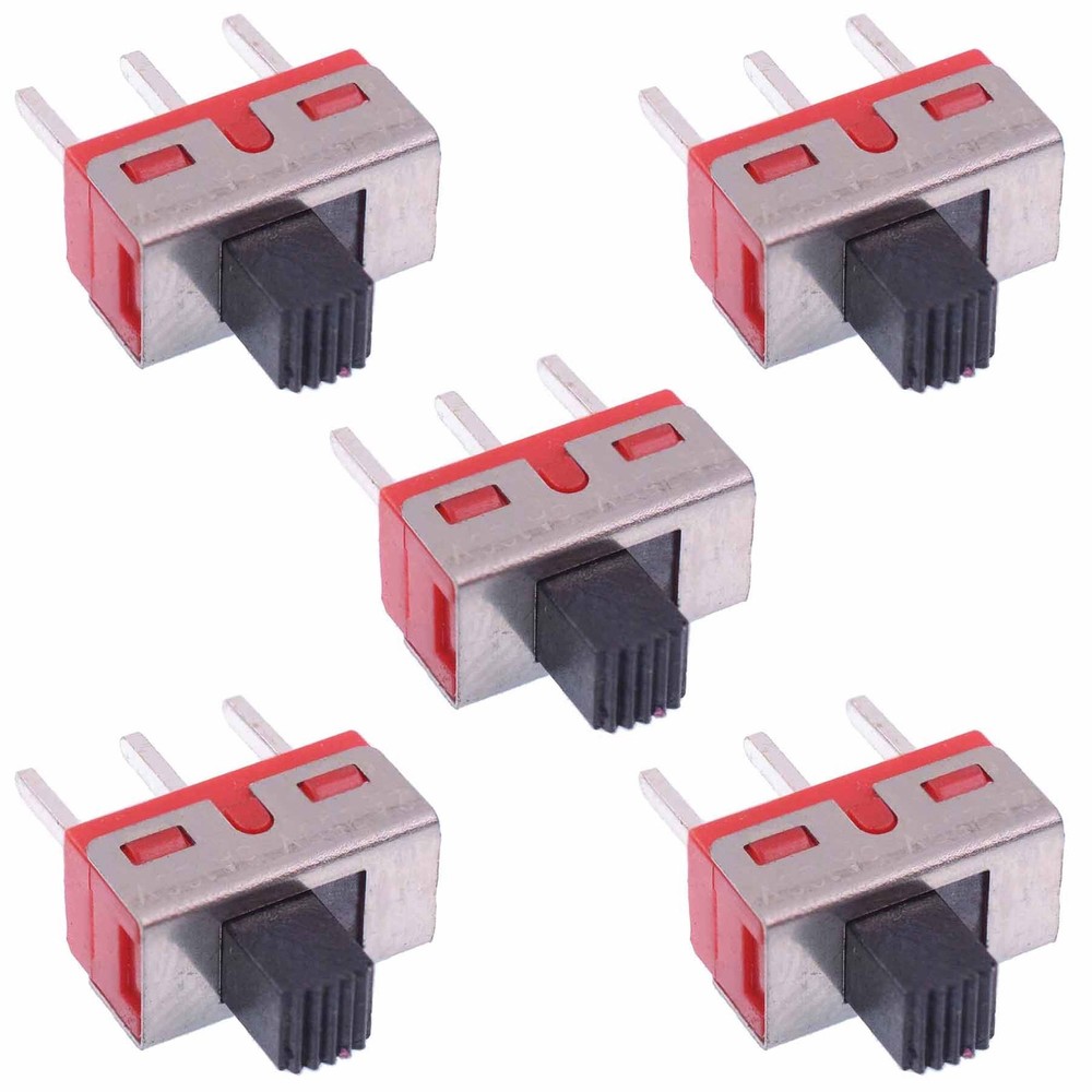 5 x On-On Mini PCB Slide Switch SPDT 5A