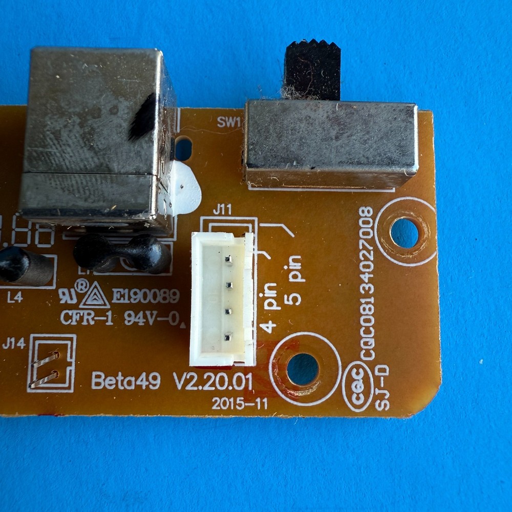 Nektar Impact LX49+ MIDI Keyboard Used Part: AC USB Input Circuit Board PCB
