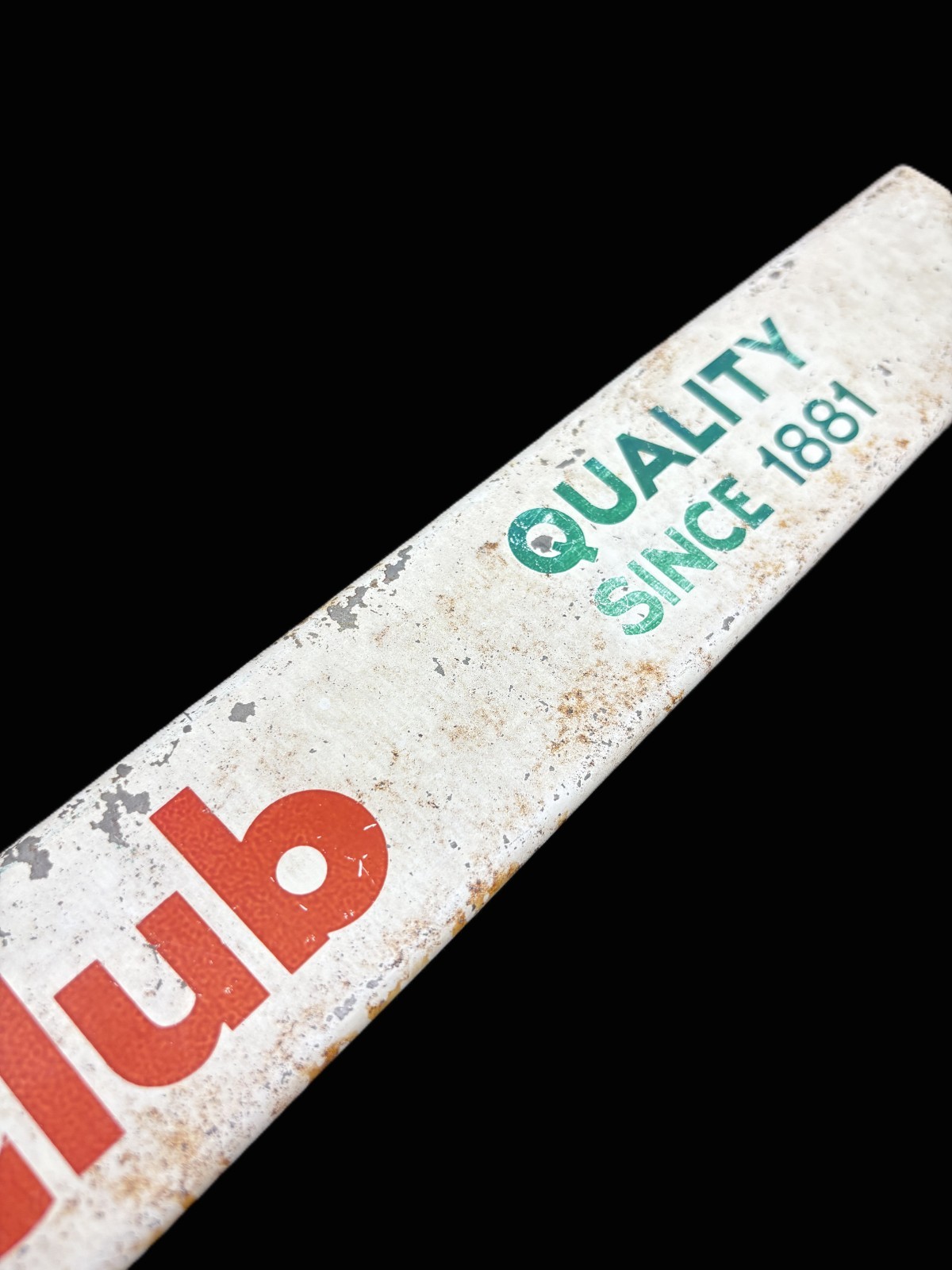 Vintage Original 1950's Metal Tin DOOR PUSH SIGN CLICQUOT CLUB Cola Soda 26.5"