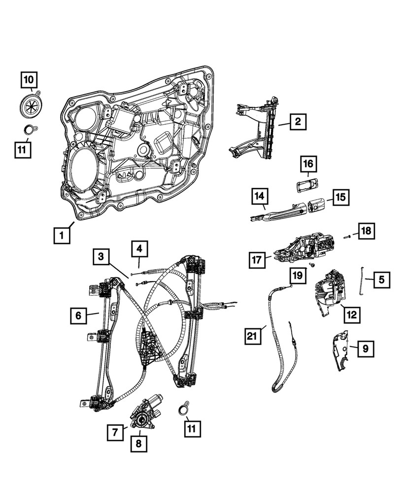 Genuine Mopar Access Cover Right 68249052aa