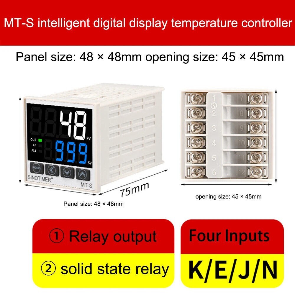 Digital PID Temperature Controller Thermostat Fahrenheit Relay/SSR AC 100V-240V