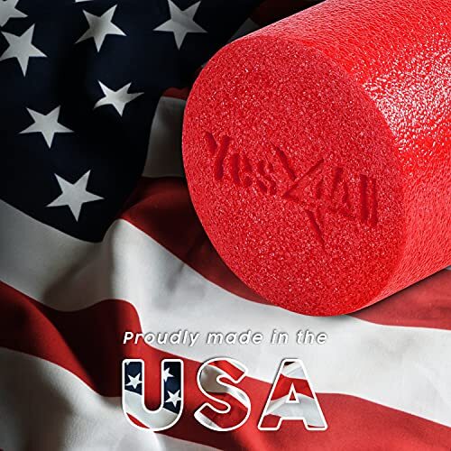 24" Soft-Density Round Foam Roller for Balance Strengthening Flexibility, Red