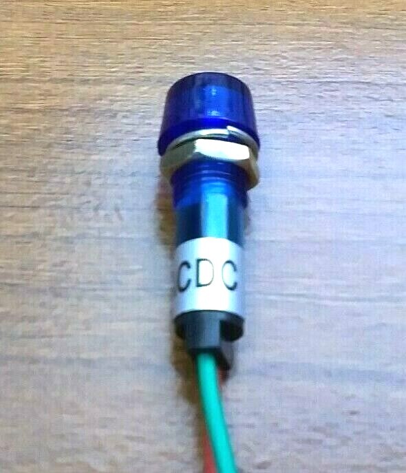 BBT 12 volt AC/DC Waterproof Bright Blue LED Hi-Profile Indicator Light
