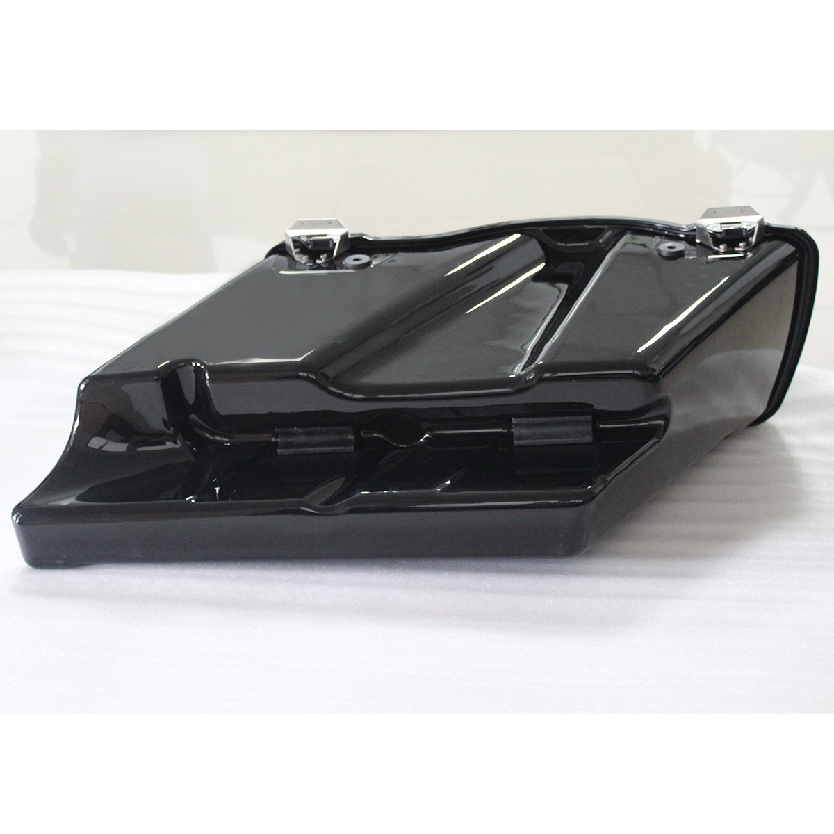 Vivid Black 5" Stretched Extended Hard Saddlebags Fits For 93-13 Harley Touring