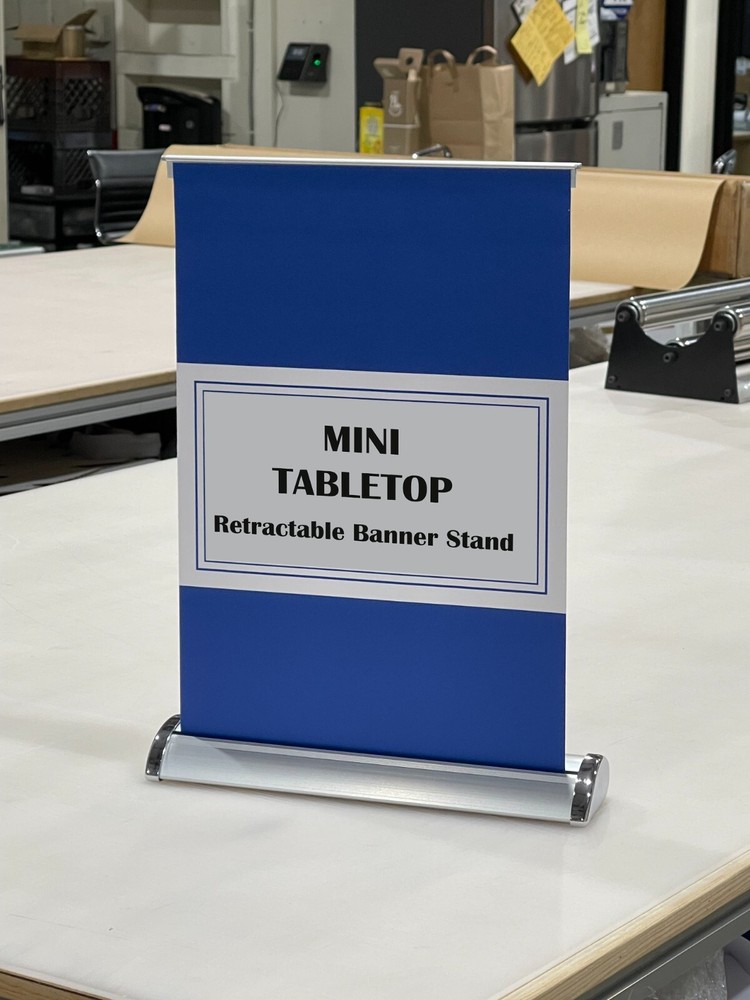 8 ½"x 11 ½"（A4） Mini Tabletop Retractable Banner Stand