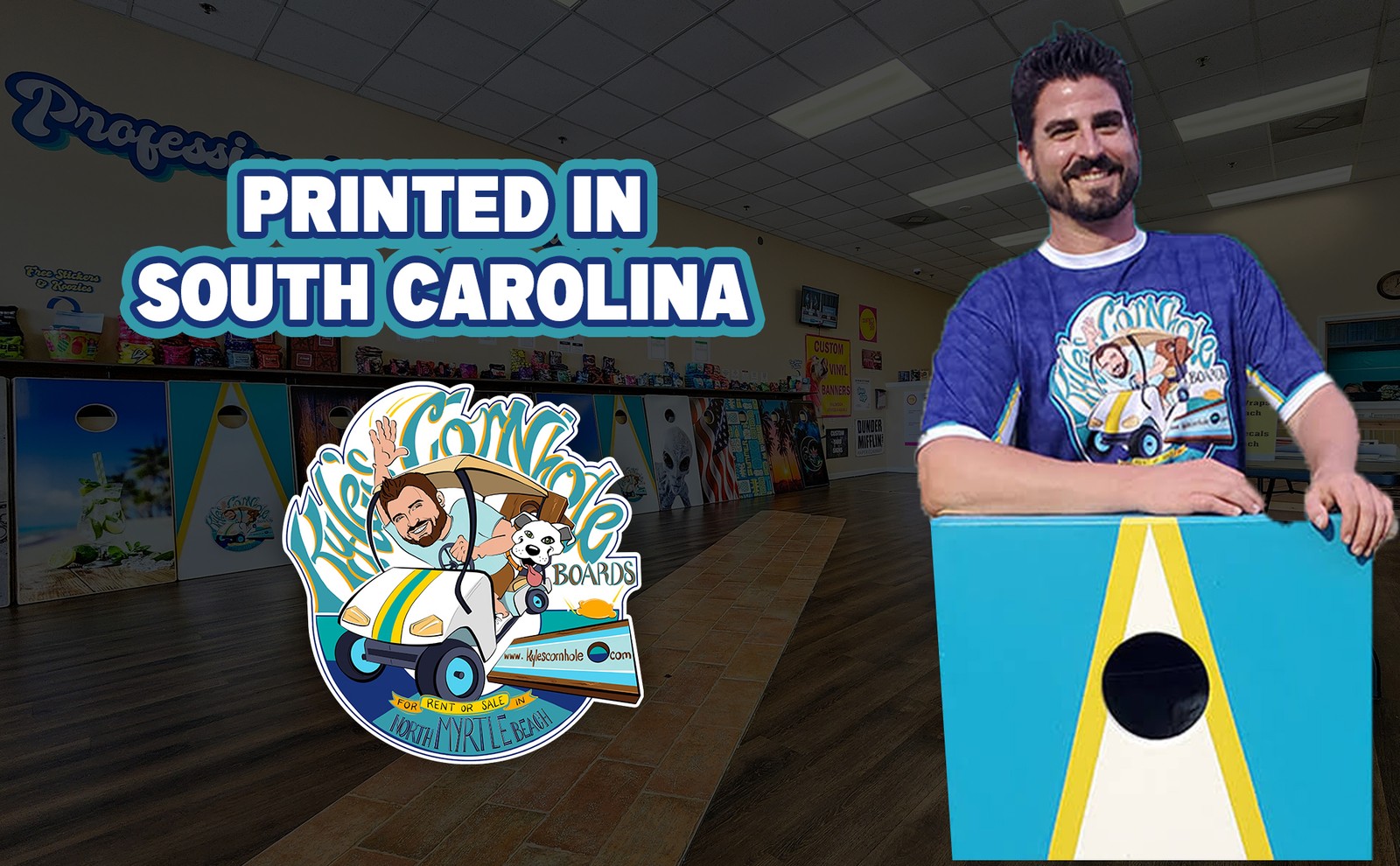 High-Quality Laminated Cornhole Wraps – We The People Flag – Fadeproof Vinyl