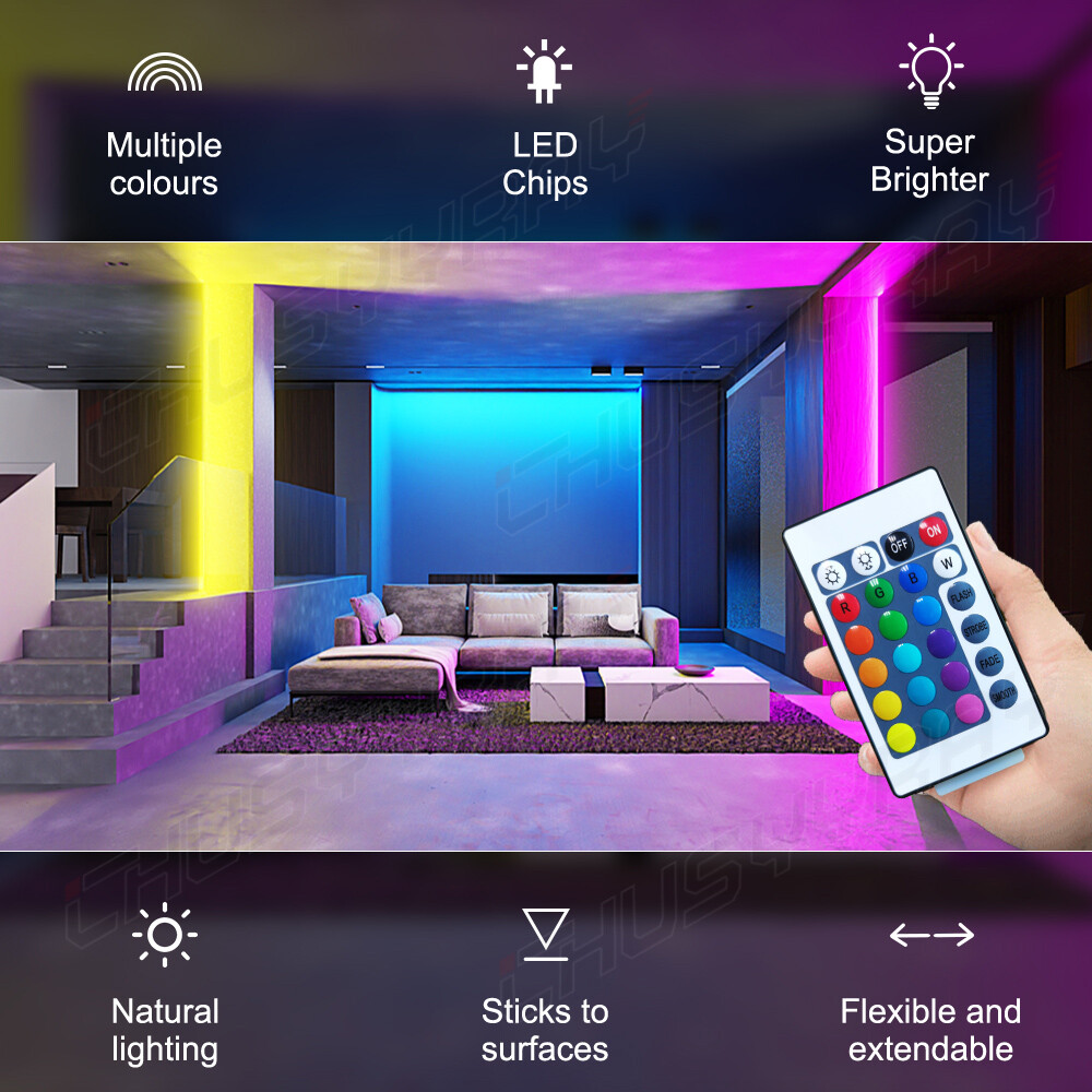 16.4Ft Billiard pool table decorative RGB Lights Remote Control light strip