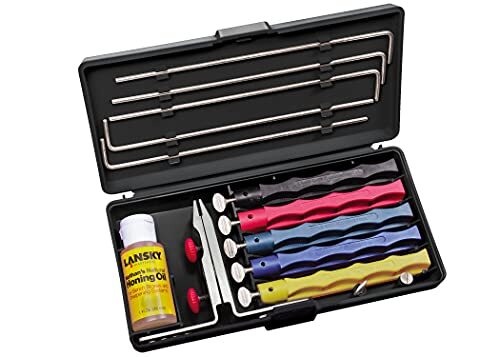 Stone Sharpening System, for kitchen, outdoor, Includes extra-coarse, coarse, me