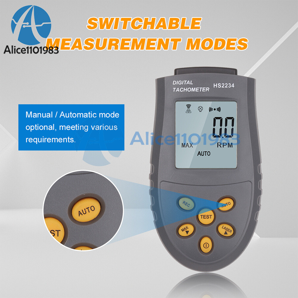 HS2234 Tachometer NonContact Digital Display Speedometer Digital Tachometers