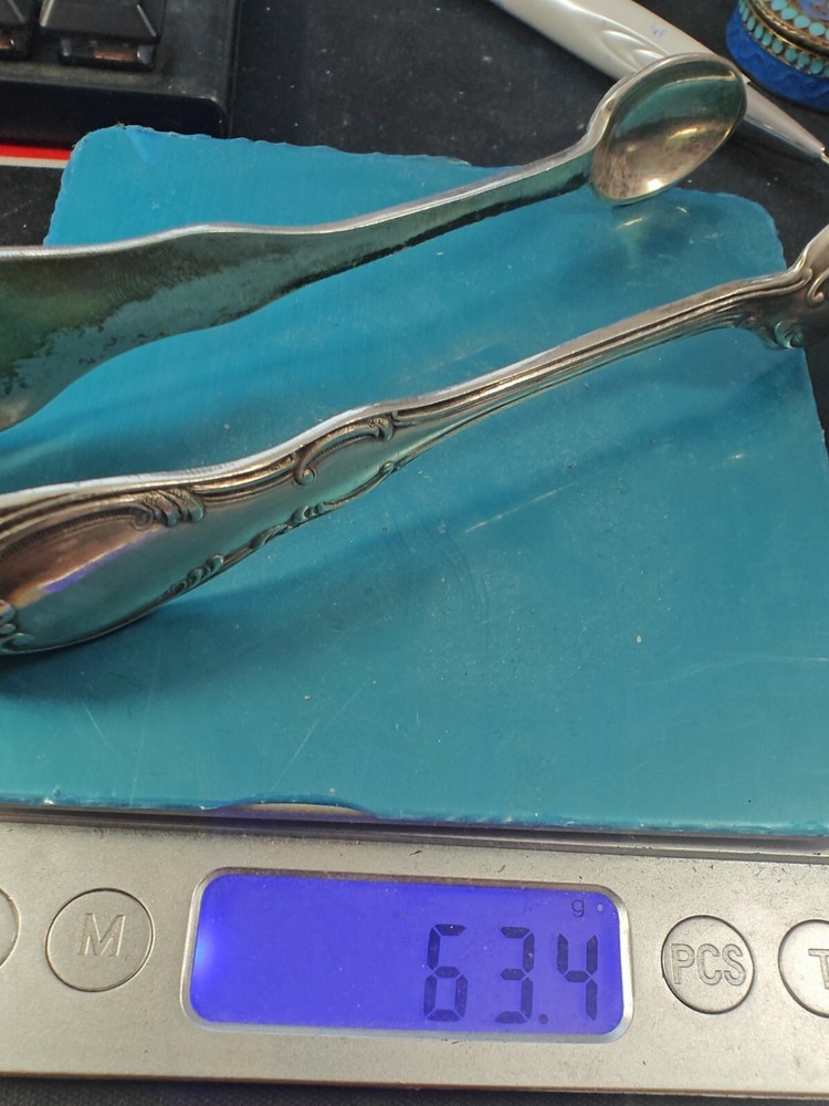 Russian Silver 84 Sugar tweezers