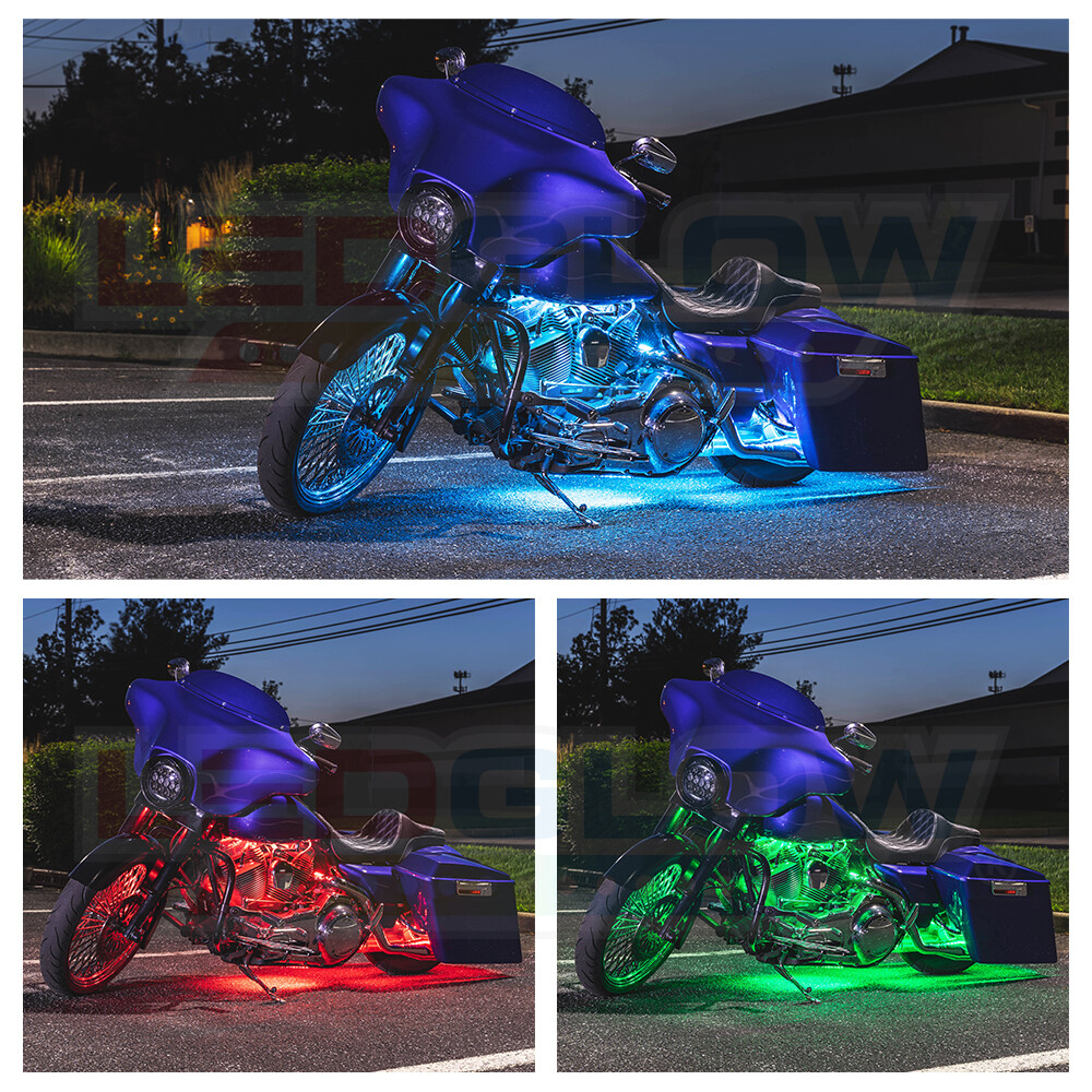 LEDGlow 20pc Advanced Million Color LED Motorcycle Accent Neon Lighting Kit