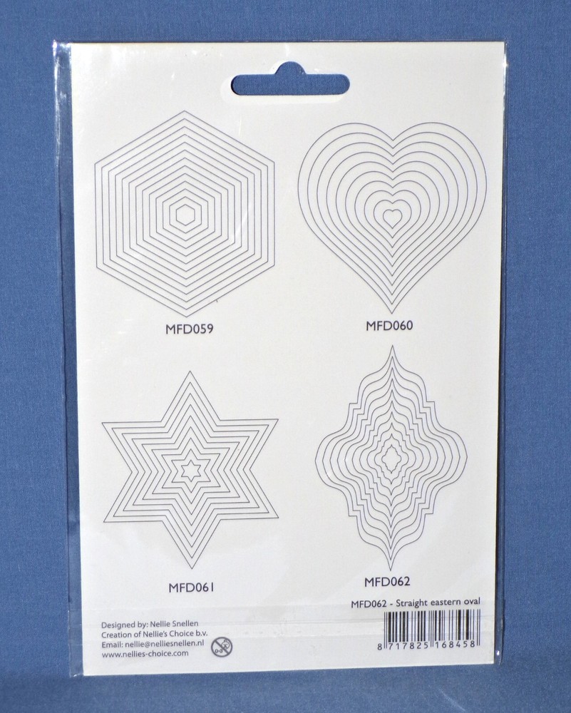 Nellie's multi Frames Dies 10pc Set - Title: Straighten eastern Oval Set All New