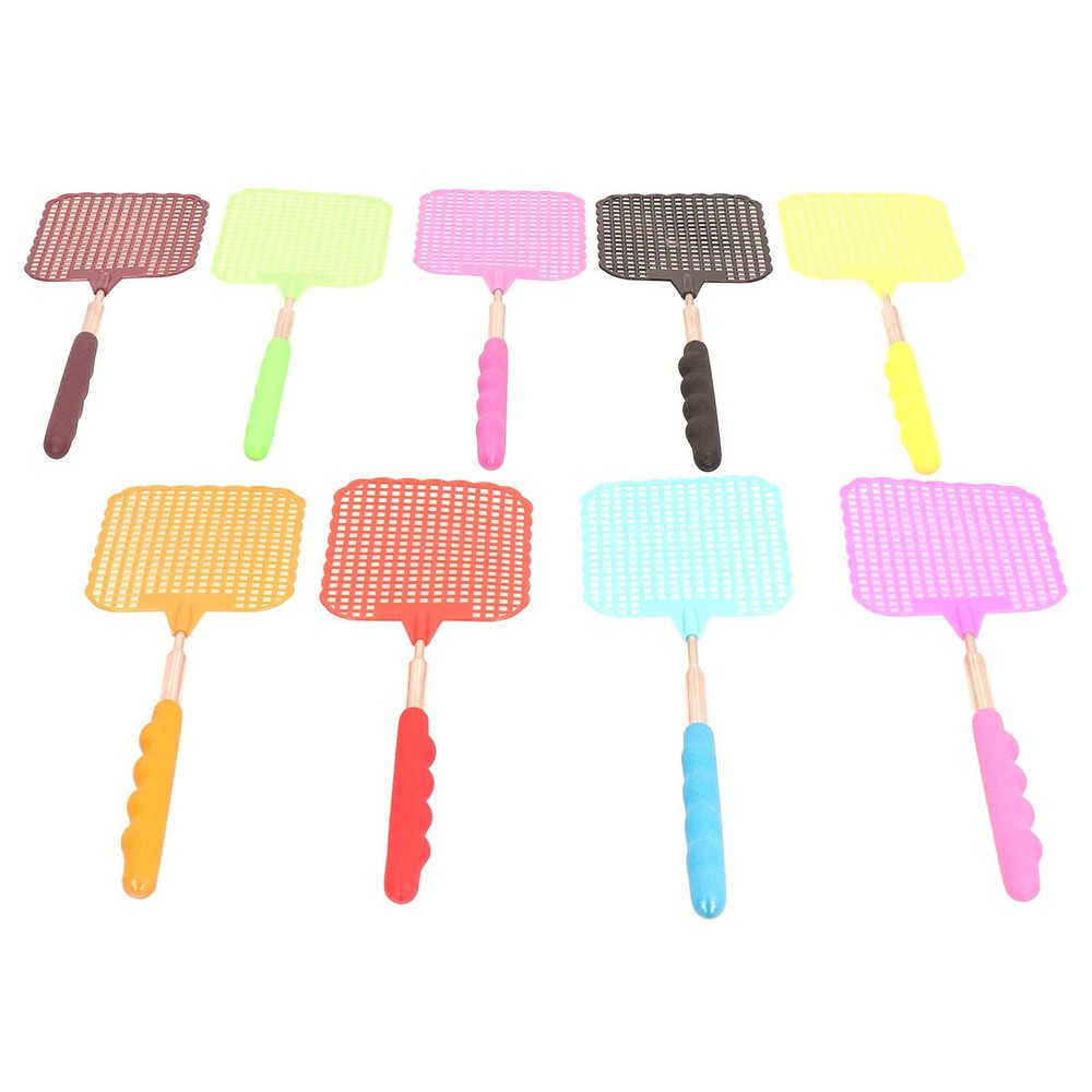 9PCS Plastic Fly Swatter Multi Pack Mini Fly Swatter with Retractable Stainle...