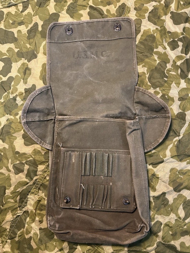 Names USMC Map Case Original MARINE CORPS Dispatch Bag WWII M1938