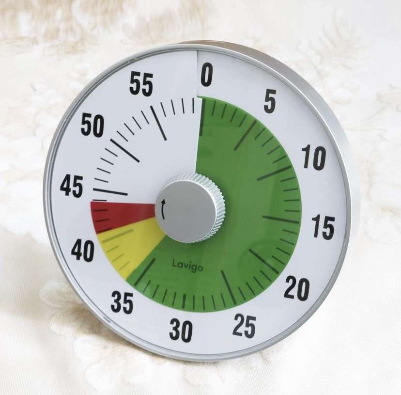 Lavigo Visual Analog Kitchen Timer Teachers Classroom Low Loud & Mute NO BOX