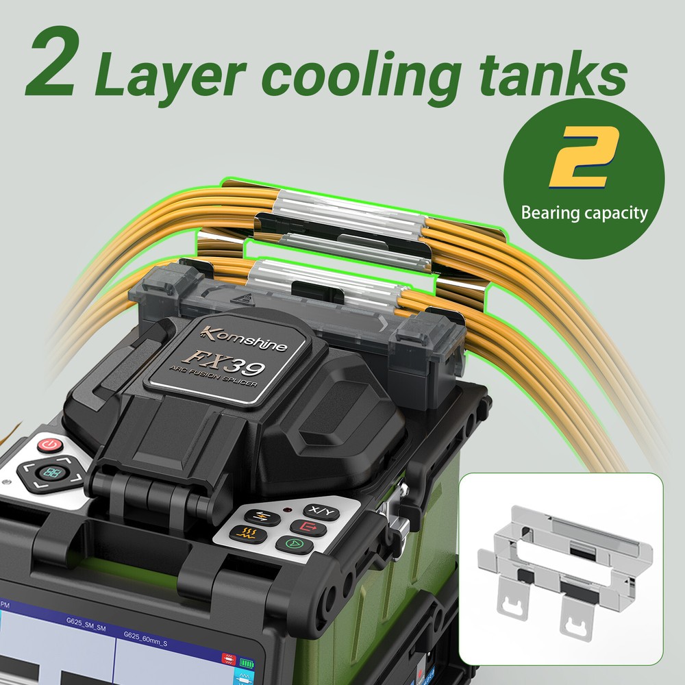 Komshine FX39 Touch Screen Fusion Splicer 6 Motor Core Alignment Welding Machine