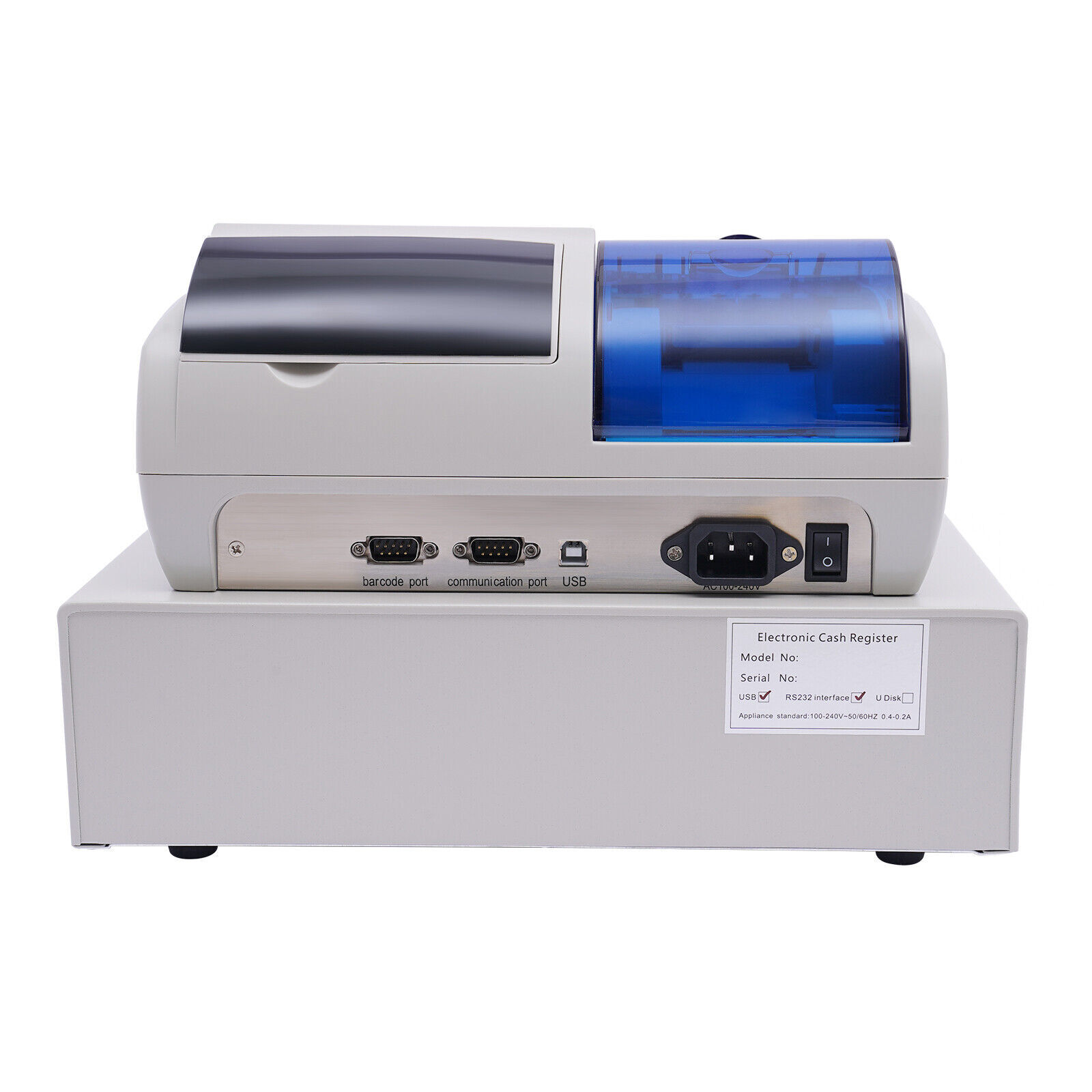 NEW Electronic Cash Register 48 Keys Cash Management System with Thermal Printer