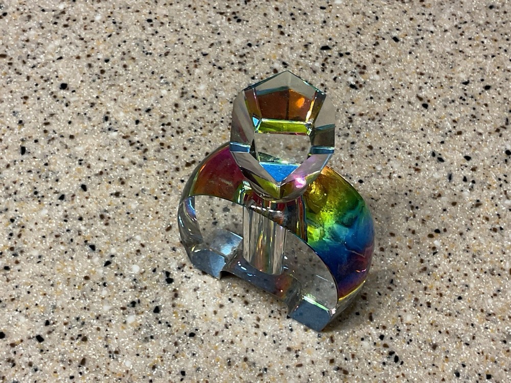 Vtg Marilyn Miglin Crystal Perfume Vanity Bottle Refillable