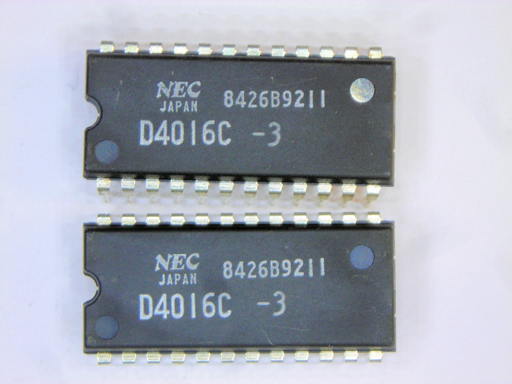 UPD4016C-3 "Original" NEC 24P DIP IC 2 pcs