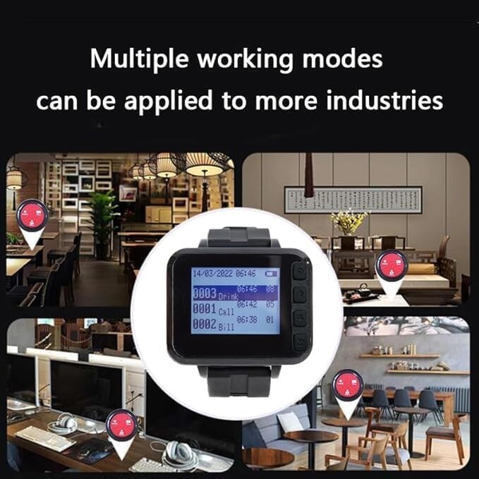 Wireless Calling System Pager Calling Restaurant Waiter Call Waterproof