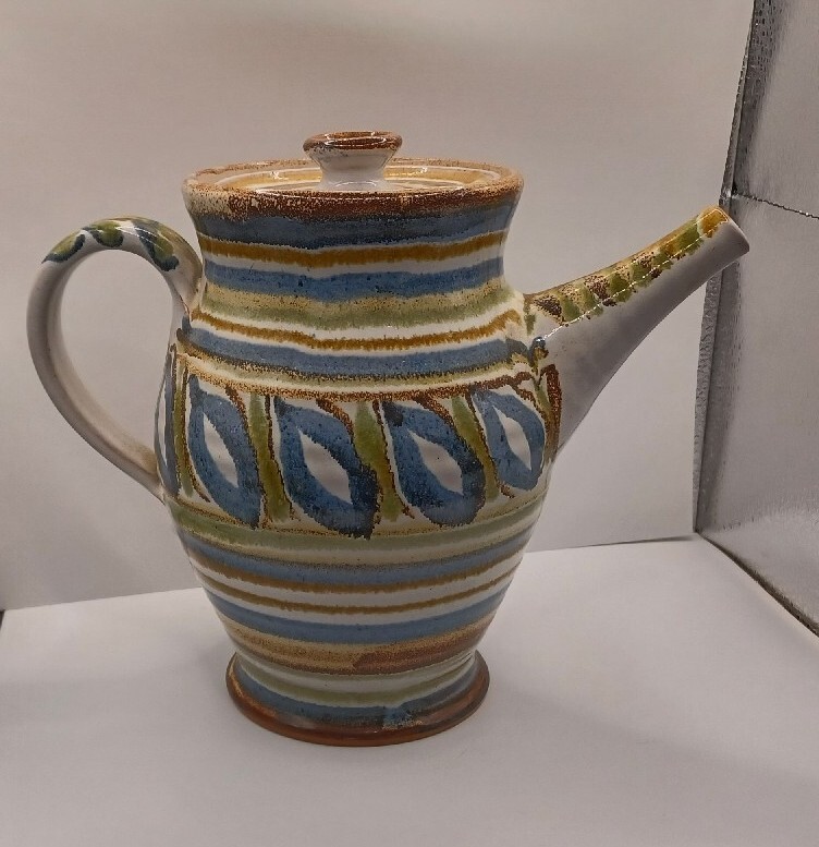 God's Hill Marked CC Pottery Lidded Tea Coffee Pot Server