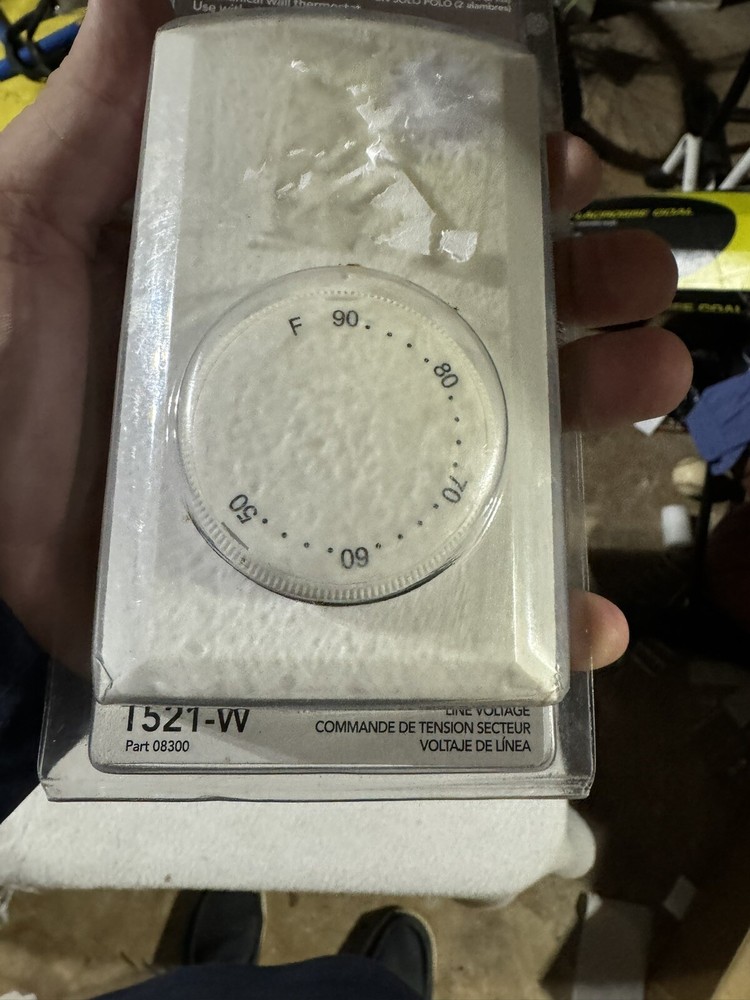 Cadet T521-W Single Pole Mechanical Wall Thermostat Single Pole