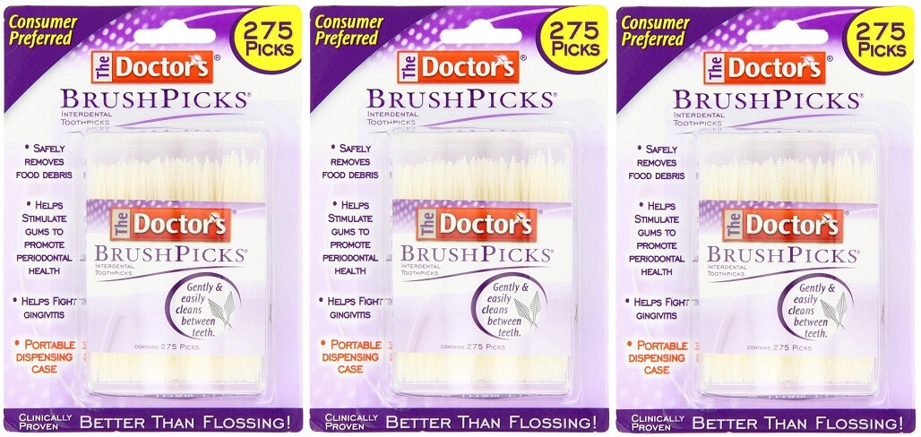 The Doctor's BrushPicks 275 each - 3 Pack = 825 Brushpicks