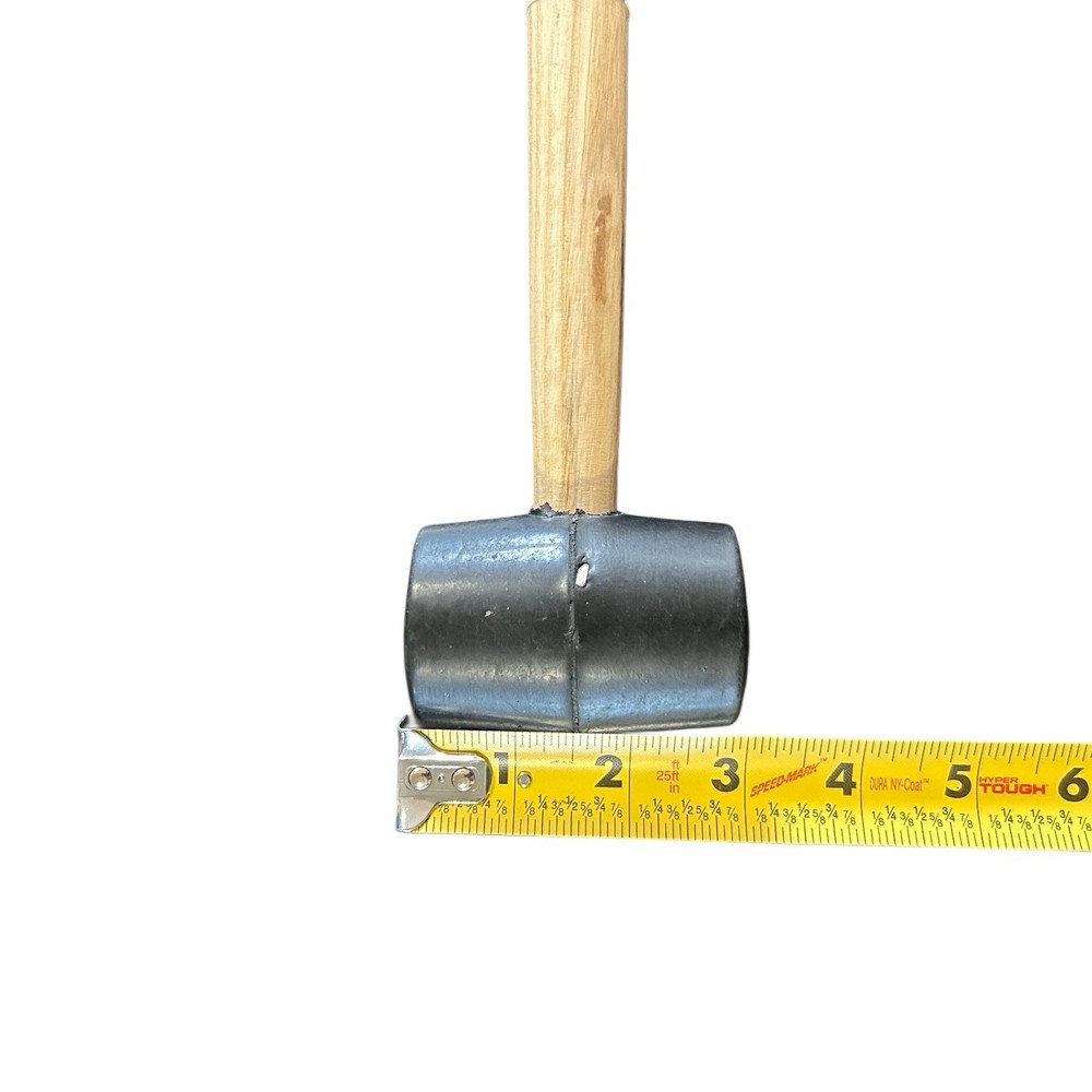 Tent Stake Mallet & Puller Rubber Head Wood Handle Path & Stream New 12”
