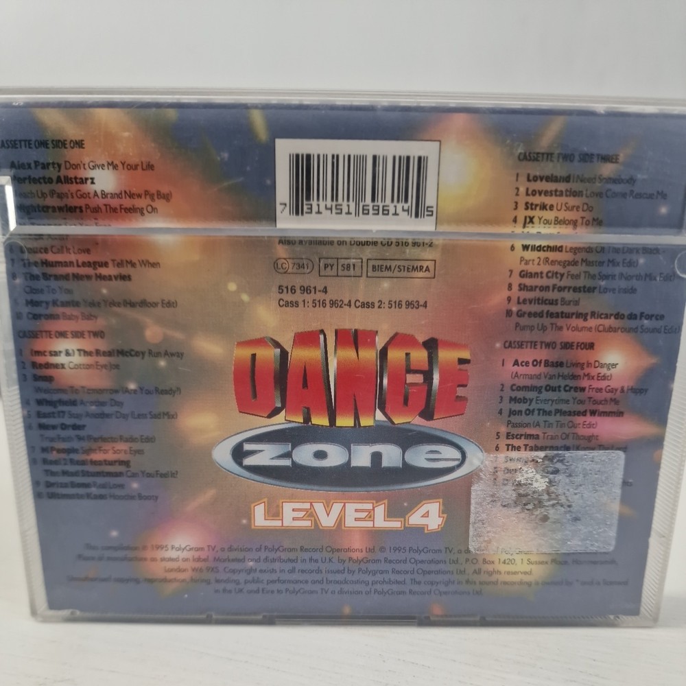 Various - Dance Zone Level 4 - Double Tape - 1995 - 40 Essential Dance Hits