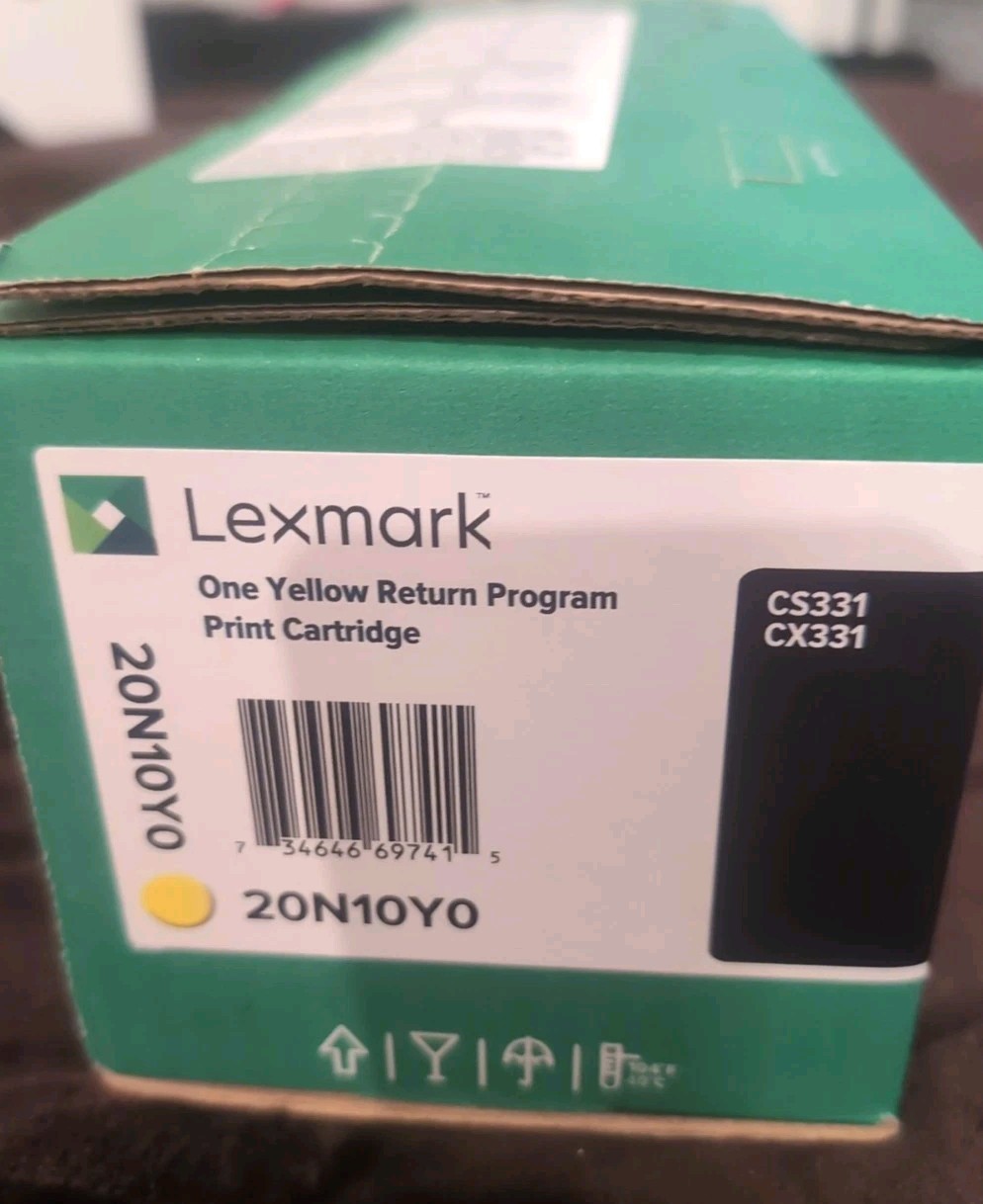 Lexmark 20N10Y0 Yellow Return Program Print Cartridge, Yellow OEM Toner