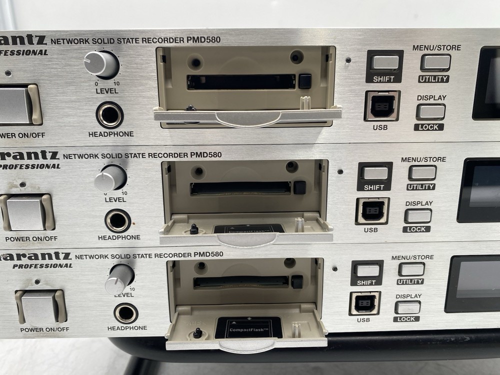 Lot of 3 Marantz PMD580 Rack-Mount CompactFlash Network Solid State Recorder
